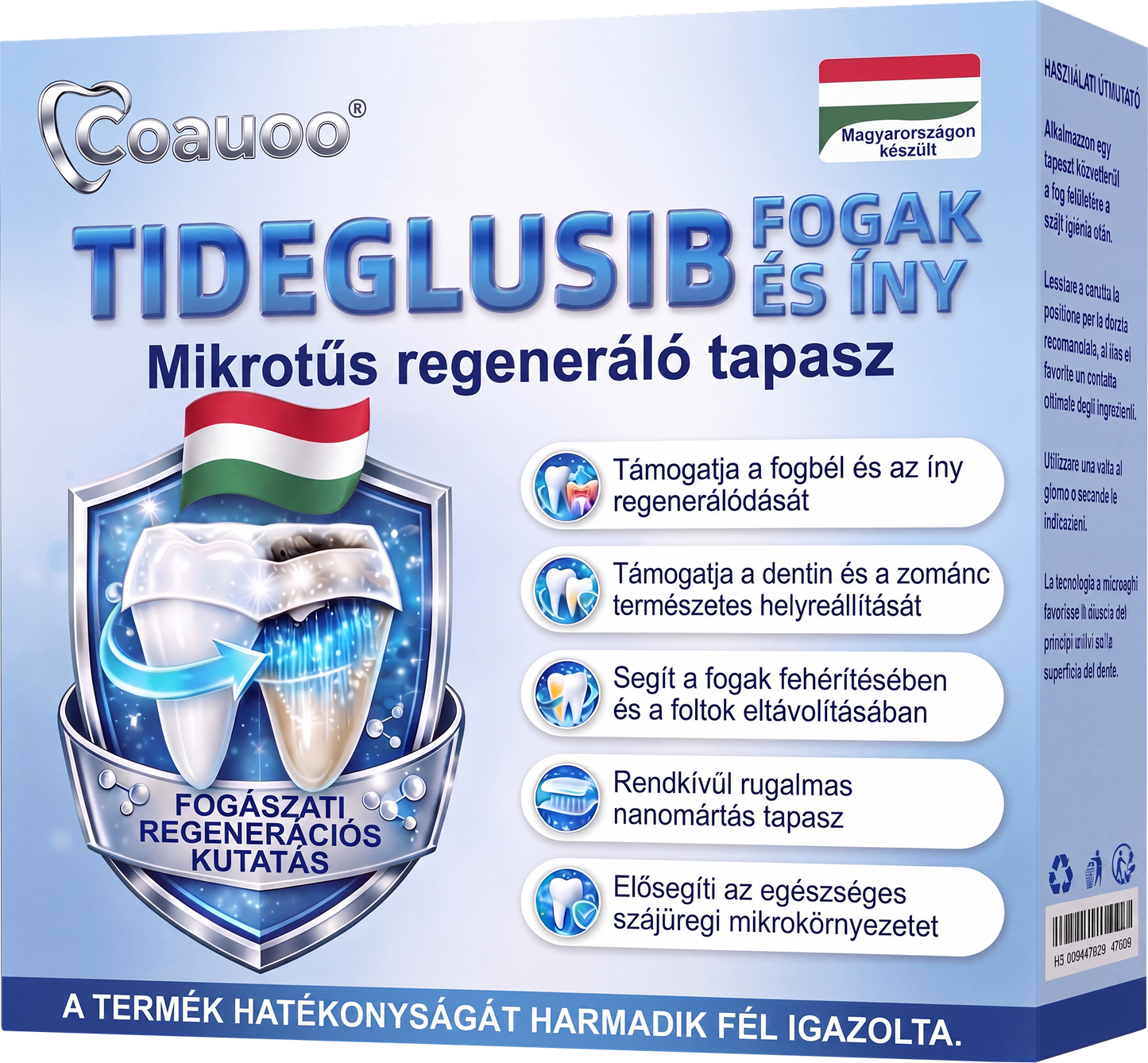 🦷 Mondj búcsút az érzékenységnek és kellemetlenségeknek! 𝐂𝐨𝐚𝐮𝐨𝐨® Tideglusib szájcsíkok – gyors regenerálás a fogaknak és az ínynek 😊